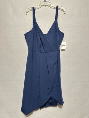 dress the population owen Dress The Population Owen Plunge Neck Faux Wrap Dress Black Size Small NWOT